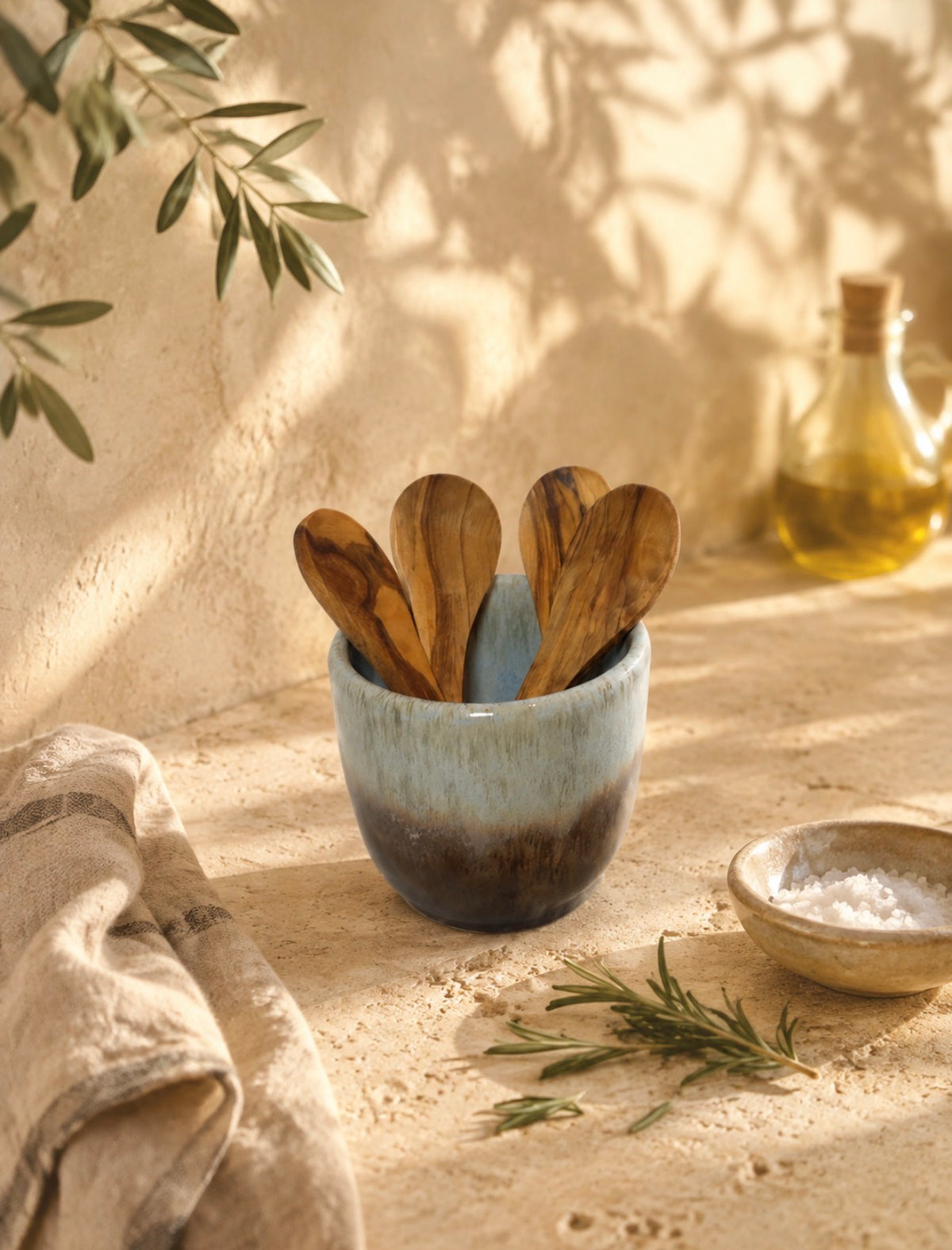 Olivo Olijfhouten Lepeltjes – set van 4
